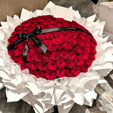 来一客鲜花速递99朵红玫瑰花束礼物表白送女友全国同城配送 99朵红玫瑰白色芭蕾风