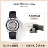 EMPORIO ARMANI阿玛尼手表男士AR1981黑武士潮流皮带机械表生日礼物送男友