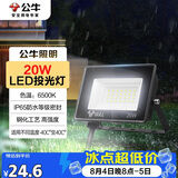 公牛（BULL）LED投光灯户外庭院工厂园林灯露营灯 IP65防水等级20W-6500K白光