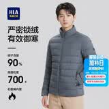 海澜之家轻薄排骨羽绒服男【90绒高品质羽绒】石墨烯外套男冬季
