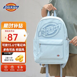 Dickies双肩背包女大学生通勤书包大容量初高中电脑包旅行包2026新款浅蓝