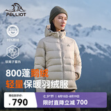 伯希和（Pelliot）[经典2.0]800蓬鹅绒羽绒服女户外保暖夹克男防风外套124408282白S