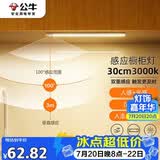 公牛（BULL）感应橱柜灯衣柜灯LED人感光感磁吸 卧室床沿玄关小夜灯30CM3000K