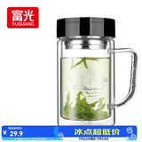 富光双层玻璃杯高硼硅男女士办公大容量茶水分离耐热泡茶水杯子带把手