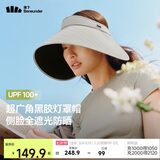 蕉下（beneunder）灯罩帽大帽檐遮阳帽子女黑胶防晒帽全脸遮阳空顶帽太阳帽BM563