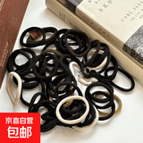 发绳发夹头饰发饰高弹力发圈2026新款橡皮筋女扎头发不勒耐用头绳 常规粗头绳十根 【圆形颜色随机】