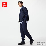 优衣库HEATTECH仿羊羔绒运动长裤/常规款男装休闲479787 479787/69藏青色 3XL