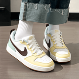 耐克（NIKE）女鞋板鞋 2026新款夏季COURT学生运动鞋时尚潮流低帮休闲鞋大童鞋 蜜酪漫流-121 38.5