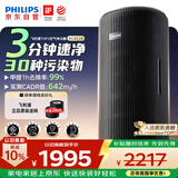 飞利浦（PHILIPS）【0.003微米精滤】空气净化器除甲醛二手烟味新房孕妇婴儿专用除螨尘病毒花粉过敏原AC4228黑