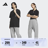 adidas情侣款加绒加厚直筒束脚运动裤男女秋冬阿迪达斯官方轻运动   中麻灰（推荐女生选小一码）   M