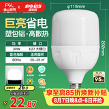 佛山照明大功率LED灯泡30W节能灯具E27螺口6500K白光柱形