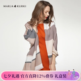玛丽亚·古琦（MARJA KURKI）羊毛空调披肩夏季围巾女礼盒装保暖披肩围巾两用千鸟格围脖女礼物 棕/灰