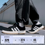 adidas「面包鞋」GRAND COURT BASE 00s休闲低帮板鞋男女阿迪达斯   黑色/白色/树脂黄(推荐女生选小半码)   42.5