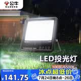 公牛（BULL）LED投光灯庭院灯工地灯园林照明露营灯 IP65防水100W-6500K白光