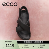 爱步（ECCO）凉鞋女 夏季软底休闲百搭交叉带厚底外穿拖鞋 科摩206653 黑色20665301001 36