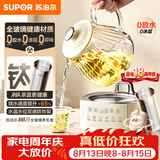 苏泊尔（SUPOR）养生壶 全玻璃0胶水 烧水壶煮茶壶 恒温水壶 家用热水壶保温花茶壶调奶器 有钛滤网SW-12Y10Q