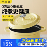 炊大皇珐琅锅铸铁锅家用炖锅砂锅汤锅焖烧锅电磁炉燃气煮锅22cm