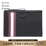 巴利（BALLY）男士PVC手拿包可装电脑男包七夕情人节礼物 BOLLIS LARGE OF 36 6224351 黑色红白条纹