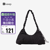 Keep瑜伽挎包健身包游泳包大容量手提包休闲单肩手提防水户外包经典黑