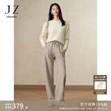 玖姿·安娜蔻休闲百搭松紧抽绳宽松舒适保暖糯米裤女装2024冬款 杏色 S