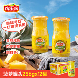 欢乐家糖水菠萝罐头  新鲜水果罐头中秋礼盒 解馋休闲零食 248g*12瓶