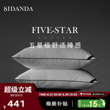 SIDANDA枕芯95%白鹅绒枕头五星级酒店羽绒枕100支全棉羽绒中枕48*74cm