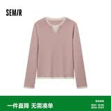 森马（Semir）森马毛衣女短款假两件含羊毛针织衫24冬新款保暖内搭109724107015