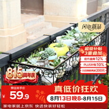 安尔雅  欧式阳台花架花盆 铁艺栏杆多层悬挂式花盆架壁挂绿萝多肉花架