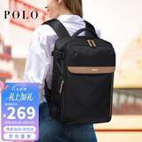 POLO双肩包女旅行包箱式大容量背包17.3英寸电脑包出差旅行李包可登机
