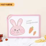 梵乐厨宝宝辅食菜板刀具套装家用食品级婴儿切水果案板塑料防霉砧板工具 【双面可用】粉色兔子菜板
