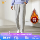 361°运动裤子女秋冬季跑步宽松加绒休闲裤直筒长裤卫裤662444701D