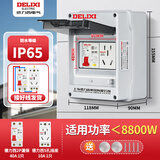 德力西电气（DELIXI ELECTRIC）德力西空气开关防水盒户外配电箱带锁插座箱盒子充电桩漏电保护器配电箱 5回路+2P40A漏保+插座10A7KW充电桩用
