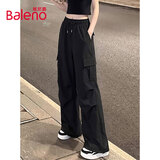 班尼路（Baleno）凉感工装裤女夏2026年新款两穿裤脚宽松运动户外跑步骑行直筒长裤