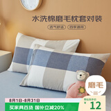 艾薇枕头套磨毛枕套一对儿童枕套卡通学生单人枕套 简兮格 48*74cm