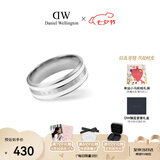 丹尼尔惠灵顿（DanielWellington）[七夕情人节礼物]dw戒指女陶瓷白月光银戒指54号情侣款049