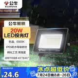 公牛（BULL）LED投光灯户外庭院工厂园林灯露营灯 IP65防水等级20W-6500K白光