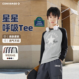 Converse 匡威男女童插肩袖长袖T恤春季新款亲肤舒适儿童经典星标长T