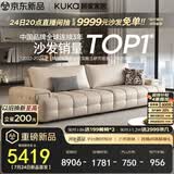 顾家家居焕新pro版劳伦斯沙发26年新款羽毛填充头层牛皮直排客厅沙发1383 【A级半青】2.8M-羽白色