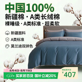 巢歌A类亲肤100%新疆长绒棉四件套纯棉大红婚庆马年套件四季通用酒店民宿床上用品双人被套