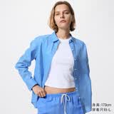 优衣库法国麻衬衫/长袖女装衬衣26春夏新款483868 65 宝蓝色 M