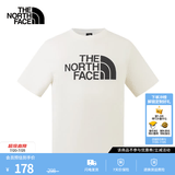 北面（The North Face）【经典款】短袖T恤男宽松棉质半袖户外休闲舒适透气春夏上新款 米白色 L /175