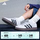 adidas「T头鞋」VL COURT复古休闲板鞋德训鞋男女阿迪达斯轻运动 浅灰/黑色/金属银   42