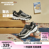 Skechers斯凯奇儿童奶茶熊男女童运动鞋秋冬加绒熊猫鞋大童休闲鞋996212L 524L黑糖牛乳/BKNT-加绒 36