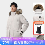 骆驼（CAMEL）户外极寒派克工装毛领情侣款羽绒服保暖加厚中长款外套