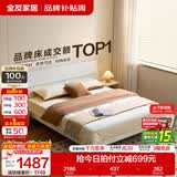 全友家居现代简约高箱储物收纳床主卧1.8米x2米双人大床家具政府补贴 【暖白色 | 高脚】床+65床垫 1.5x2米【爆款+性价比超高】