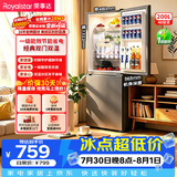 荣事达（Royalstar）200升小冰箱小型家用出租房办公室宿舍双开门两门电冰箱节能省电低音钛深灰R200