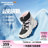 Skechers斯凯奇儿童绒绒靴雪地靴保暖男童棉鞋防寒加绒高帮女童靴660092L 女童/白色/黑色/粉红色/WBPK 35