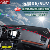 适用于吉利汽车仪表台避光垫博越新远景帝豪GS帝豪GL远景X6中控遮阳挡隔热防晒垫防尘防滑垫内饰品 吉利远景X6/远景SUV-红边带标避光垫 改装专用中控反光垫 汽车用品内饰配件