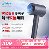 美的（Midea）10亿等离子护发电吹风 家用负离子吹风筒 1800W大功率快干吹风机FJ309  七夕节日礼物