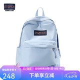 JANSPORT杰斯伯书包轻便双肩包男女旅行包简约背包电脑包学生校园 4QUE85V风铃蓝-隔层+侧袋